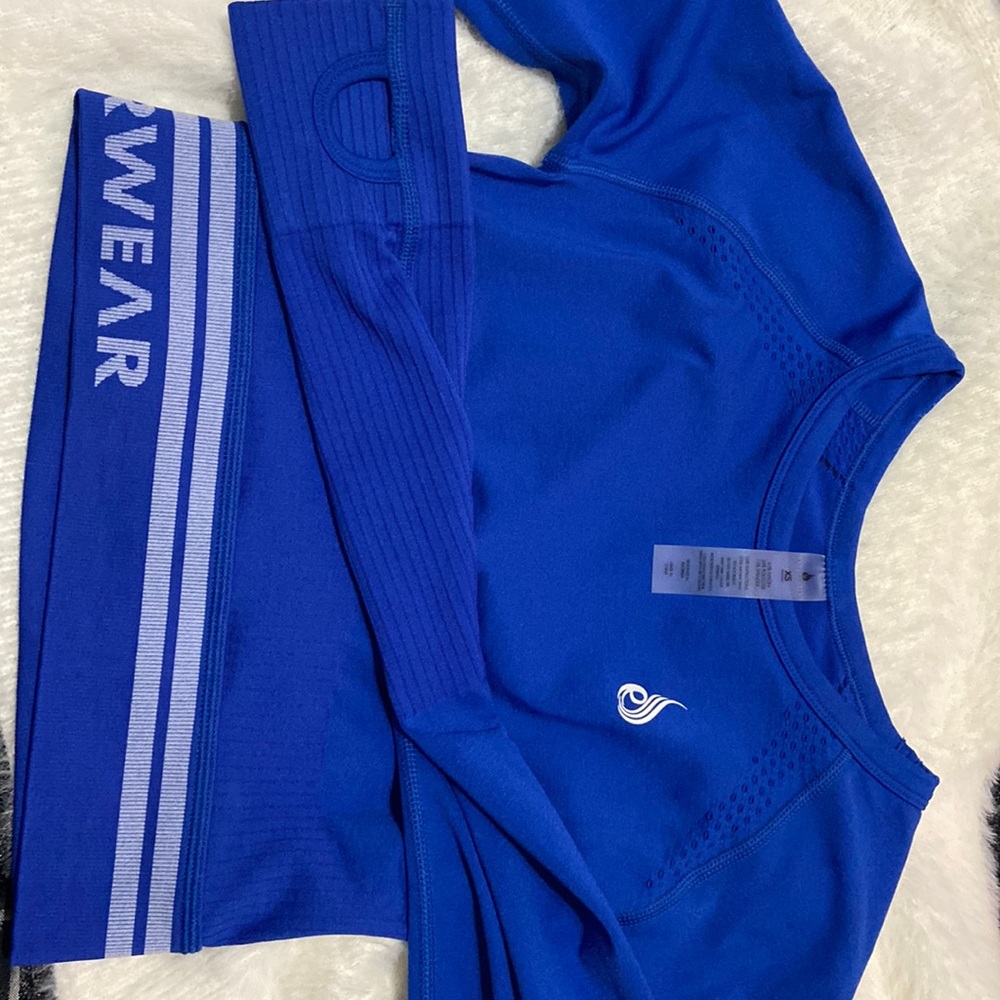 Ryderwear royal blue crop top
